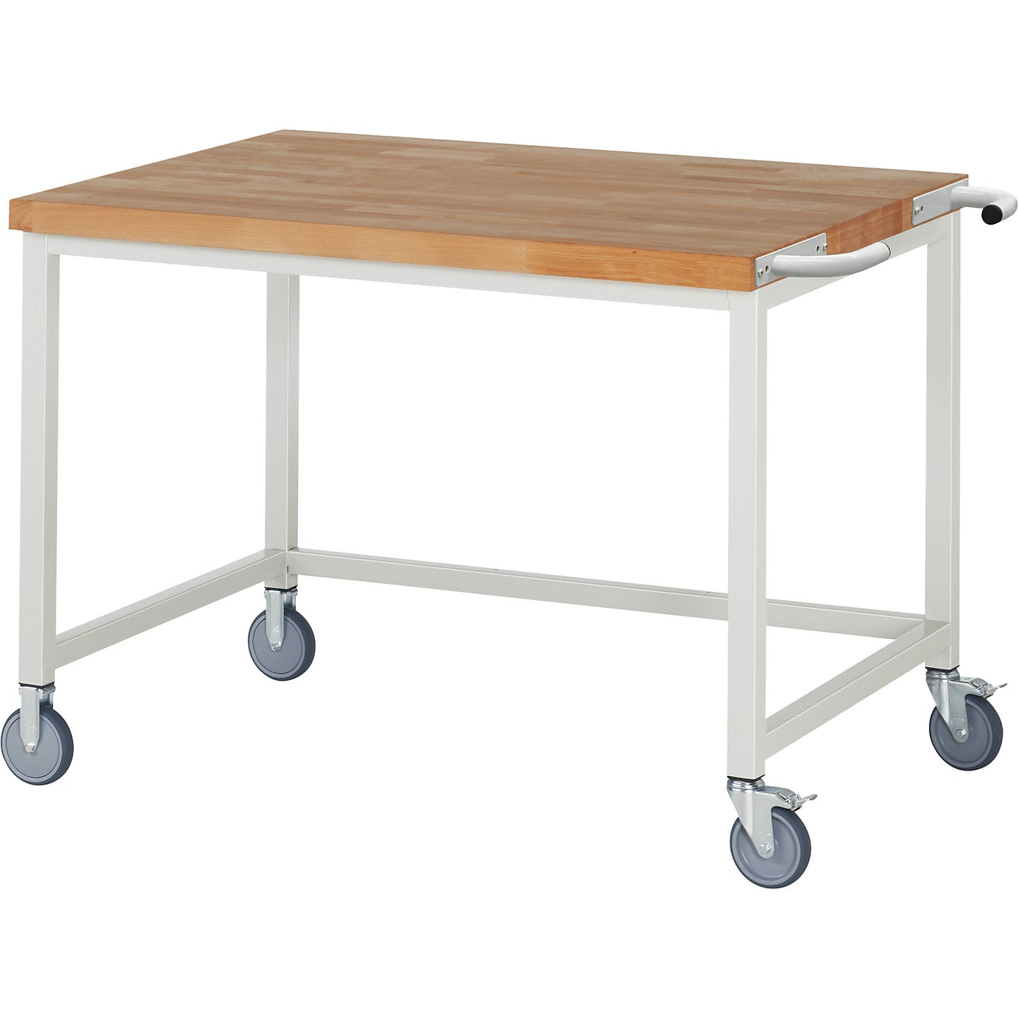 Series 8000 mobile workbench, frame system, open frame, WxD 1250 x 900 mm.