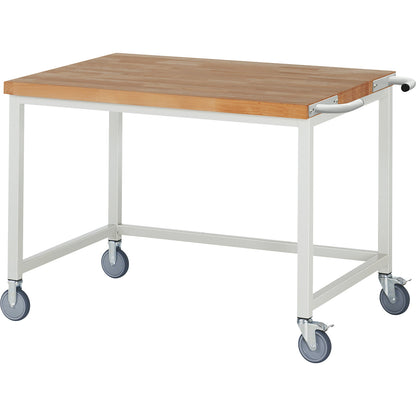 Series 8000 mobile workbench, frame system, open frame, WxD 1250 x 900 mm.