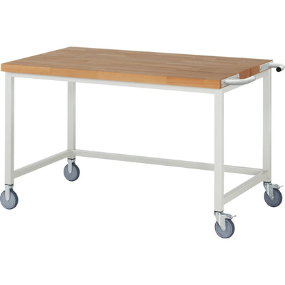 Series 8000 mobile workbench, frame system, open frame, WxD 1500 x 900 mm.