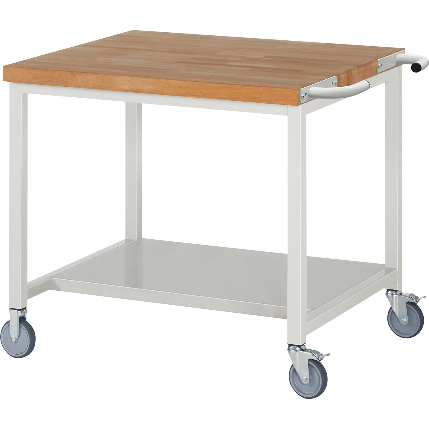 Series 8000 mobile workbench, frame system, 1 shelf, WxD 1000 x 900 mm.
