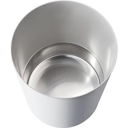 Safety paper bin with aluminium insert, capacity 13 l, Ø 245 mm, light grey.