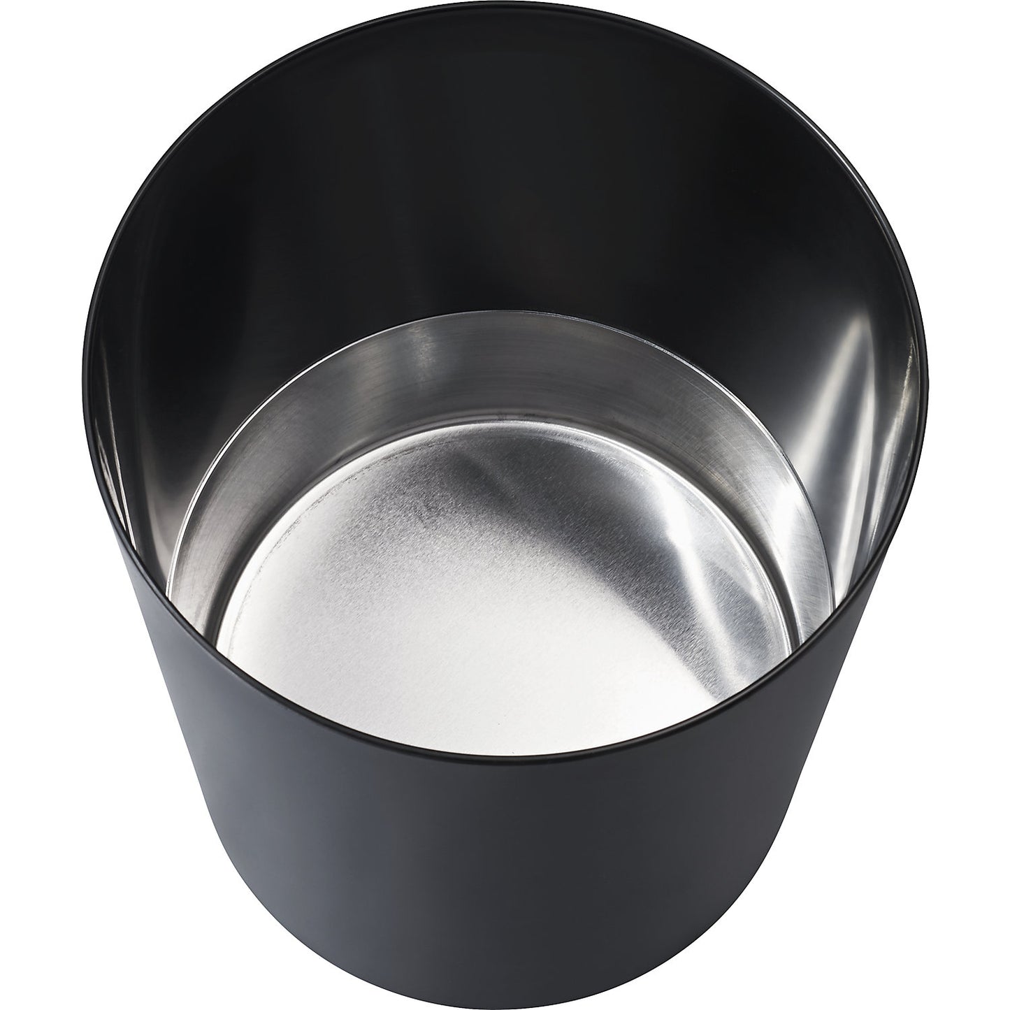 Safety paper bin with aluminium insert, capacity 20 l, Ø 280 mm, black.