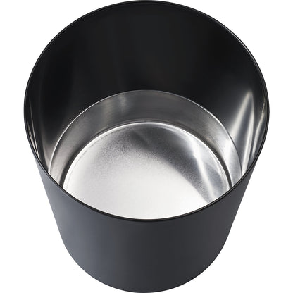 Safety paper bin with aluminium insert, capacity 20 l, Ø 280 mm, black.