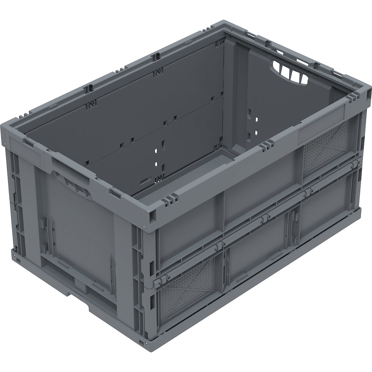 Collapsible container made from recycled regranulate, without lid, capacity 61 l.