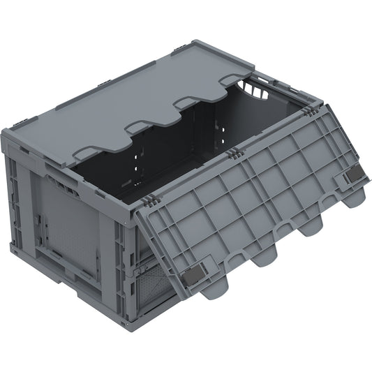 Collapsible container made from recycled regranulate, with lid, capacity 61 l.