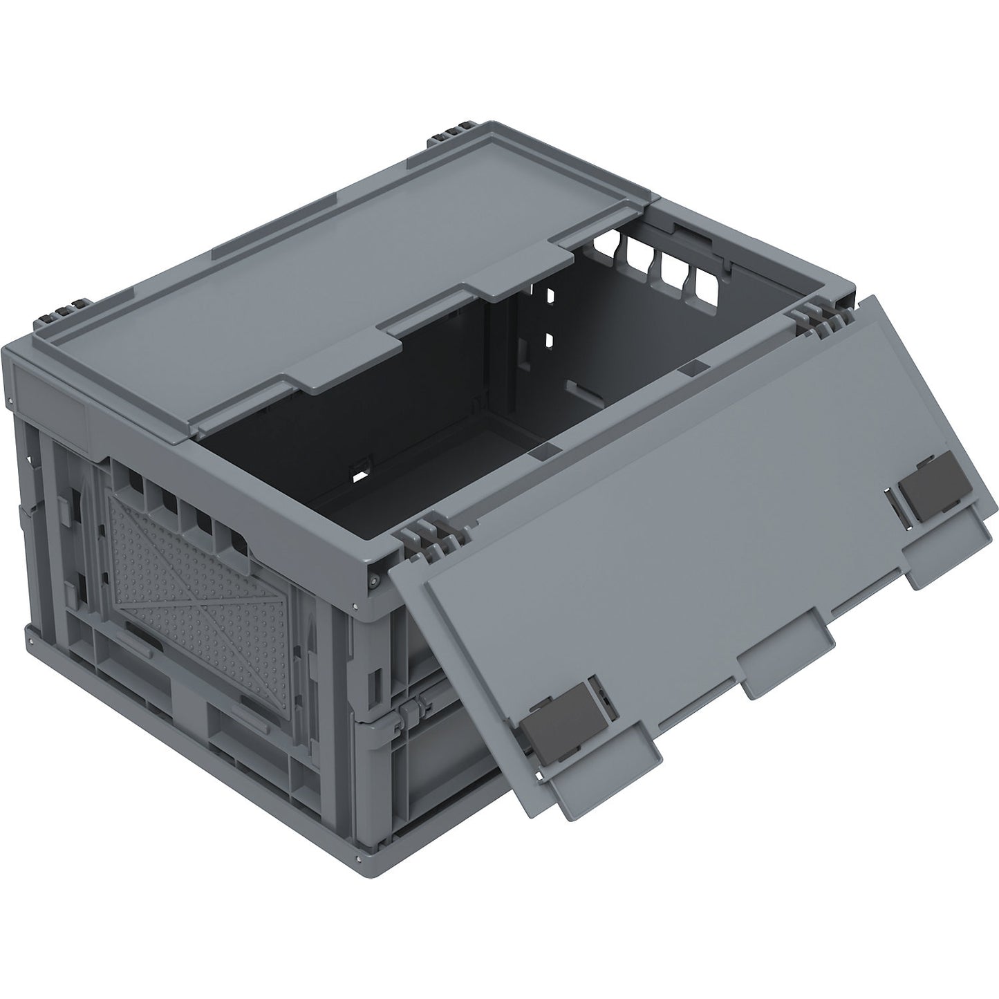 Collapsible container made from recycled regranulate, with lid, capacity 19 l.