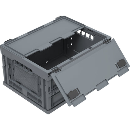 Collapsible container made from recycled regranulate, with lid, capacity 19 l.