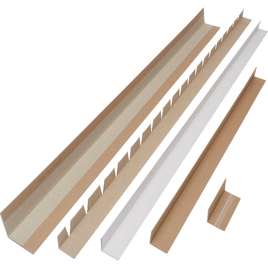 Edge protection strip, made of solid cardboard, 3 mm, pack of 1 pallet, side dimensions 50 x 50 mm, length 2100 mm, pack of 2720.