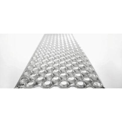 Industrial steps, perforated sheet steel steps, step width 600 mm, 14 steps.