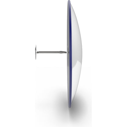 Round mirror with telescopic wall mounting bracket, for permanent mounting, mirror Ø 800 mm.