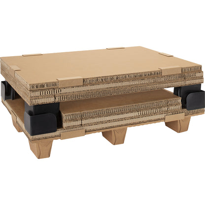 Transport box with runners, modular, brown, internal LxWxH 534 x 334 x 406 mm.