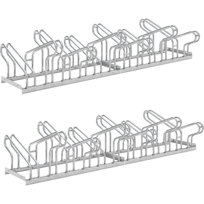 Bicycle rack, for double-sided shelter, with 24 parking spaces.