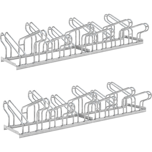 Bicycle rack, for double-sided shelter, with 24 parking spaces.