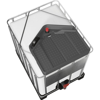 IBC funnel M, made of PE, capacity 15 l, drainage hole with 2'' connection.