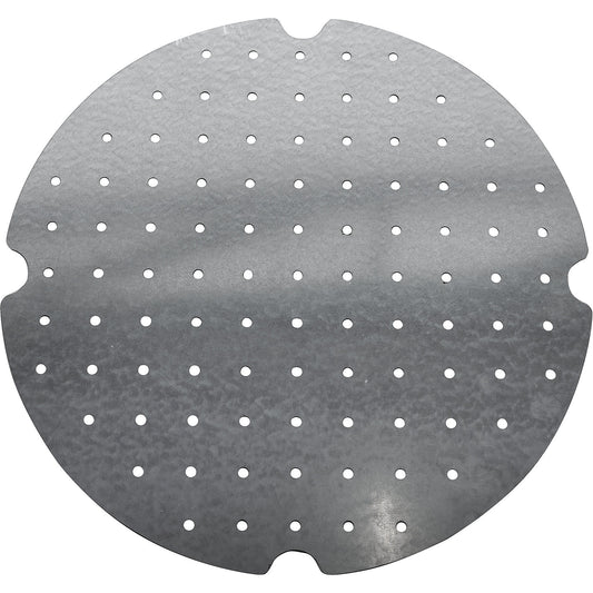 Perforated sheet support, for drum funnel, zinc plated.