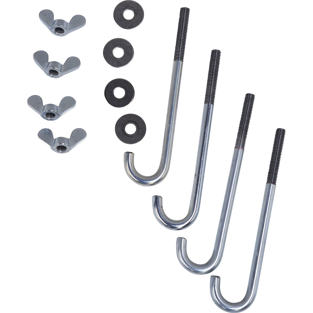 Mounting kit, for IBC funnel XL, 4 hooks, washers, nuts.