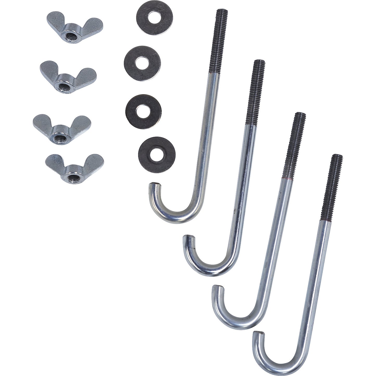Mounting kit, for IBC funnel XL, 4 hooks, washers, nuts.