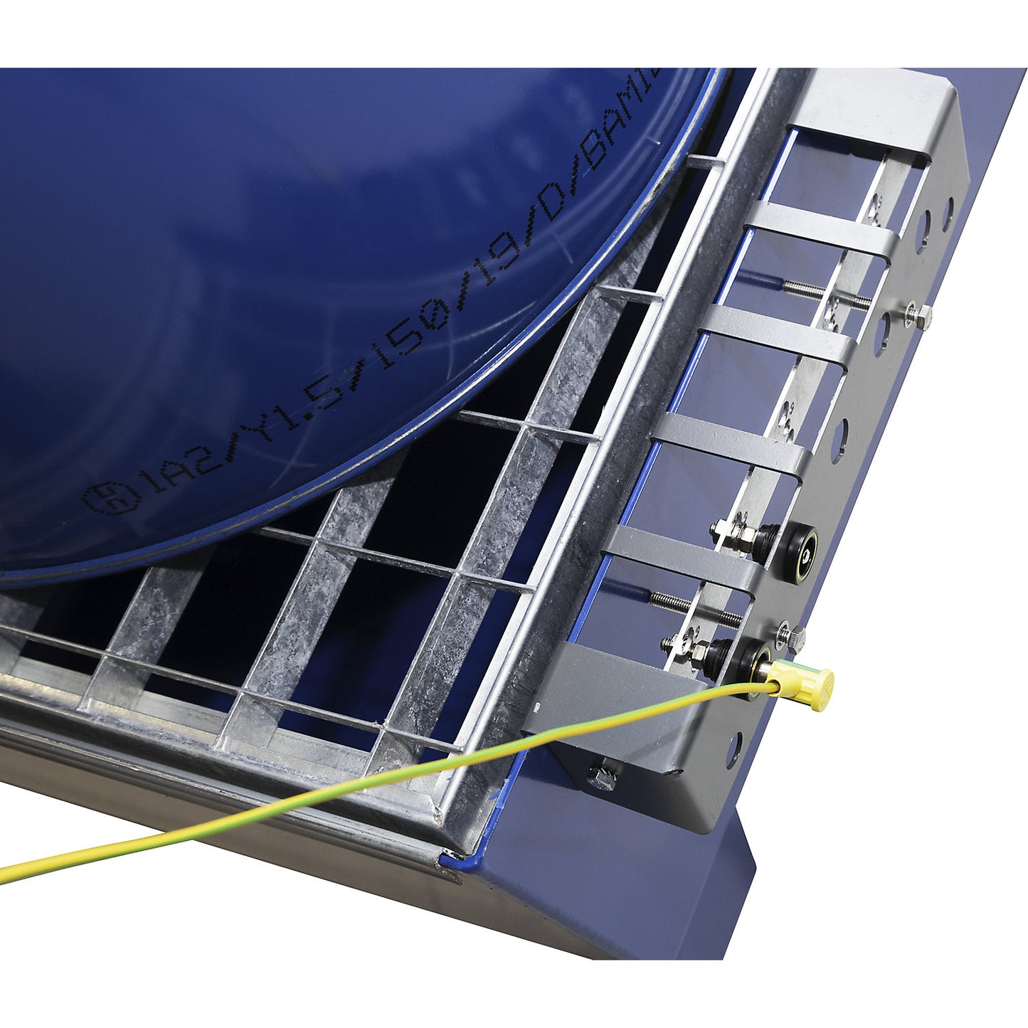 Earth/contact rail, for steel/stainless steel sump trays, made of steel.
