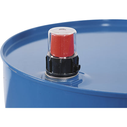 Overfill indicator, suitable for 3/4'' and 2'' bungholes, with protective cap.