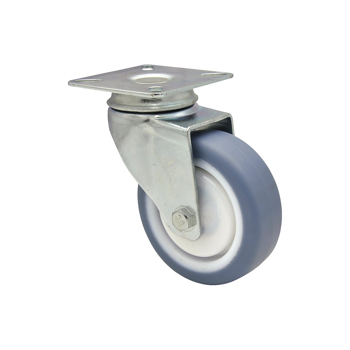 DELUXE light duty castors, wheel Ø 75 mm, pack of 4, swivel castor.