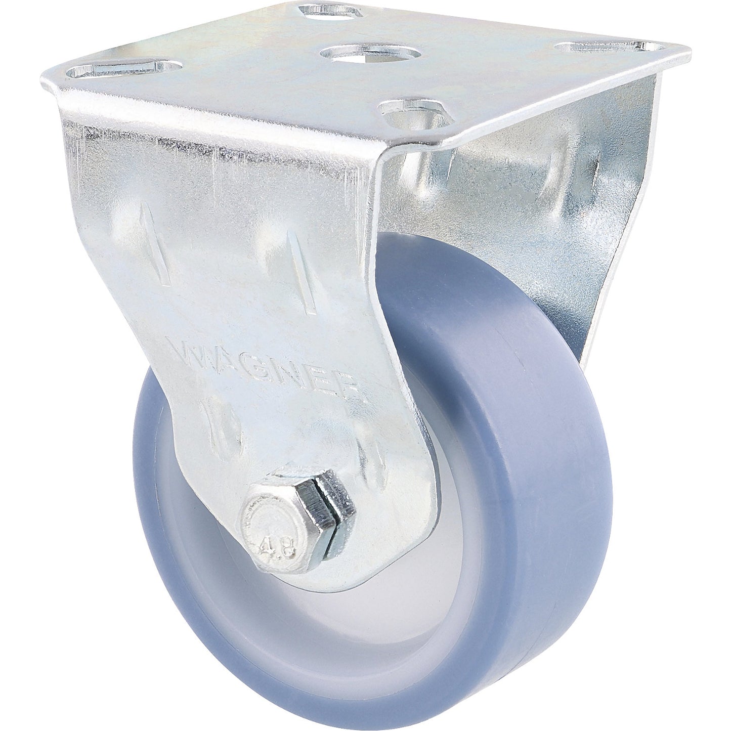 ECO light duty fixed castors, wheel Ø 50 mm, pack of 4, fixed castor, rubber.