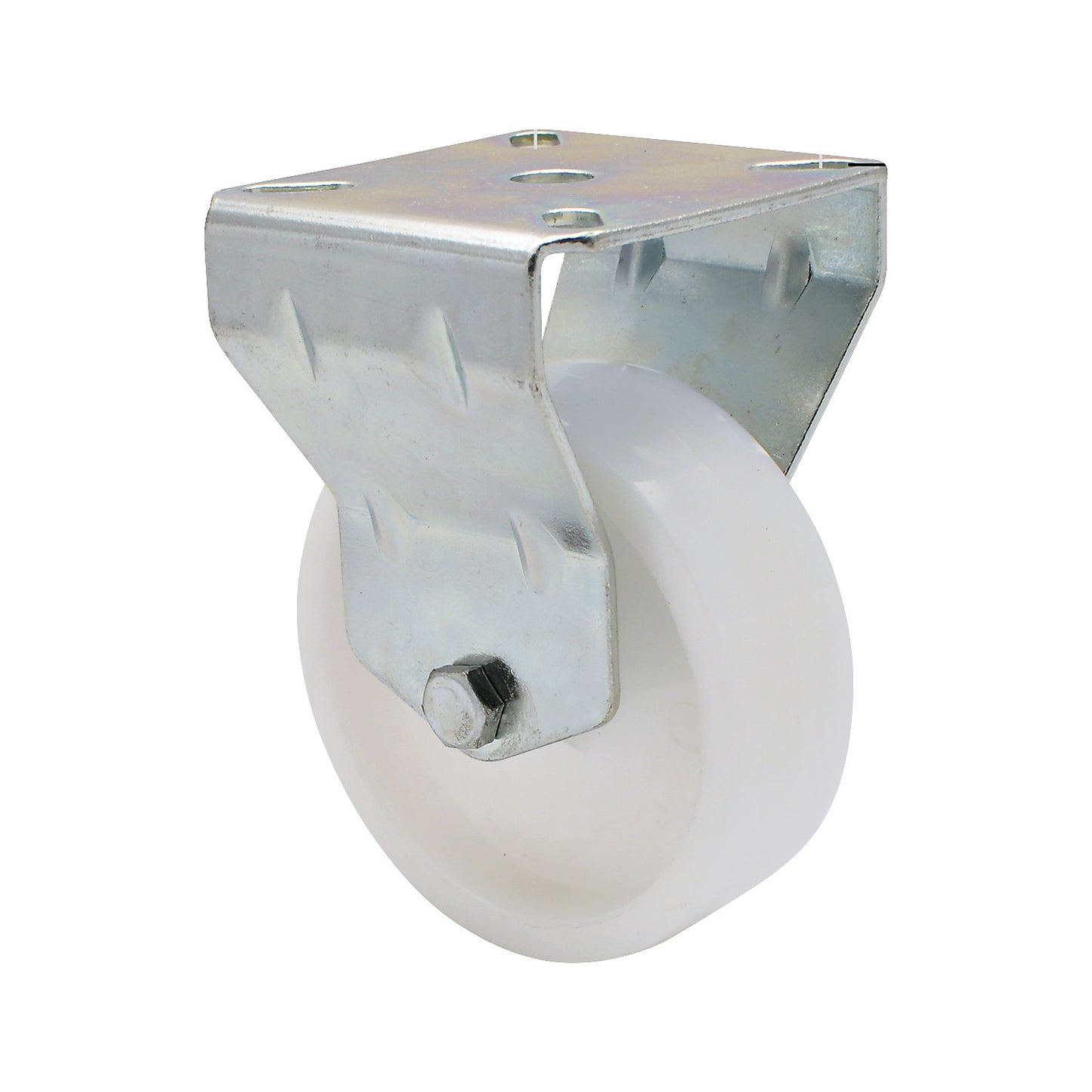Light duty fixed castors, plastic, wheel Ø 75 mm, pack of 4, fixed castor.