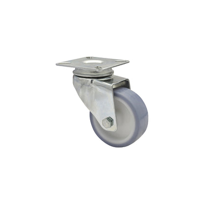 Light duty swivel castors, wheel Ø 63 mm, pack of 4, swivel castor, mounting plate.
