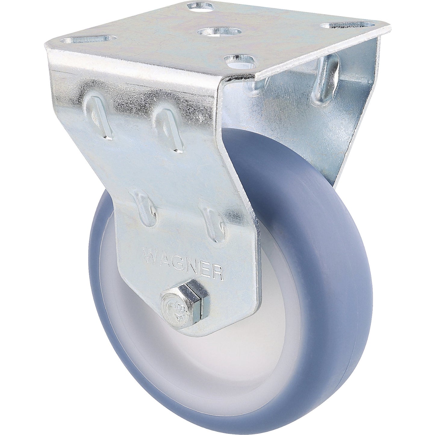 Light duty fixed castors, wheel Ø 75 mm, pack of 4, fixed castor.