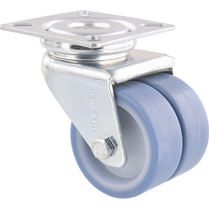 ECO light duty double swivel castors, wheel Ø 50 mm, pack of 4, swivel castor, TPR.