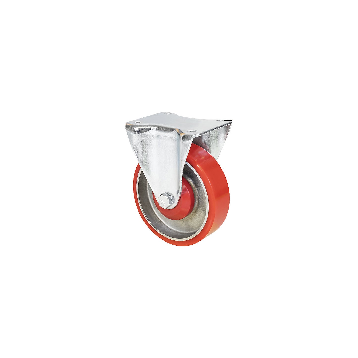 Heavy duty fixed castors for transport equipment, wheel Ø 125 mm, pack of 2, fixed castor.