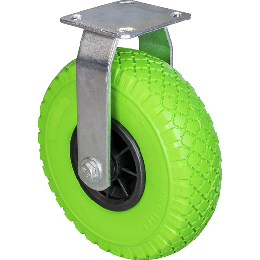 Transport equipment castors, wheel Ø 260 mm, plate, fixed castor.
