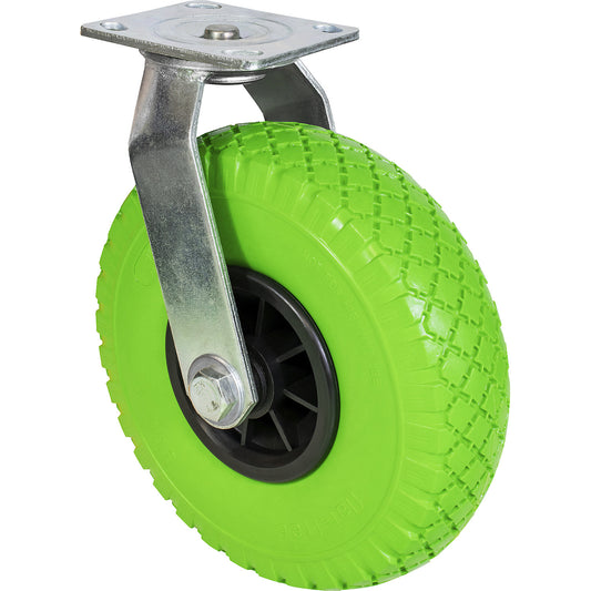 Transport equipment castors, wheel Ø 260 mm, plate, swivel castor.