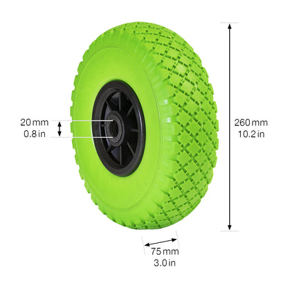 Wheel, puncture proof, foamed, wheel Ø x width 260 x 75 mm.