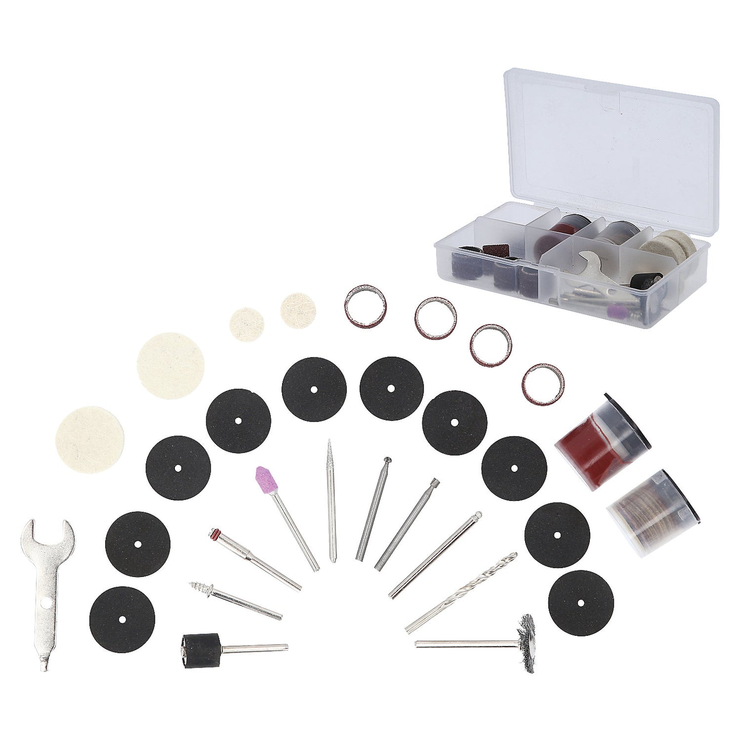 Accessory set, for rechargeable multi-function tool, 50 parts.