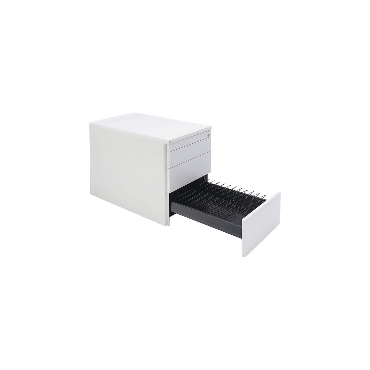 Slanted tray, 11 compartments for A4, for pedestal.