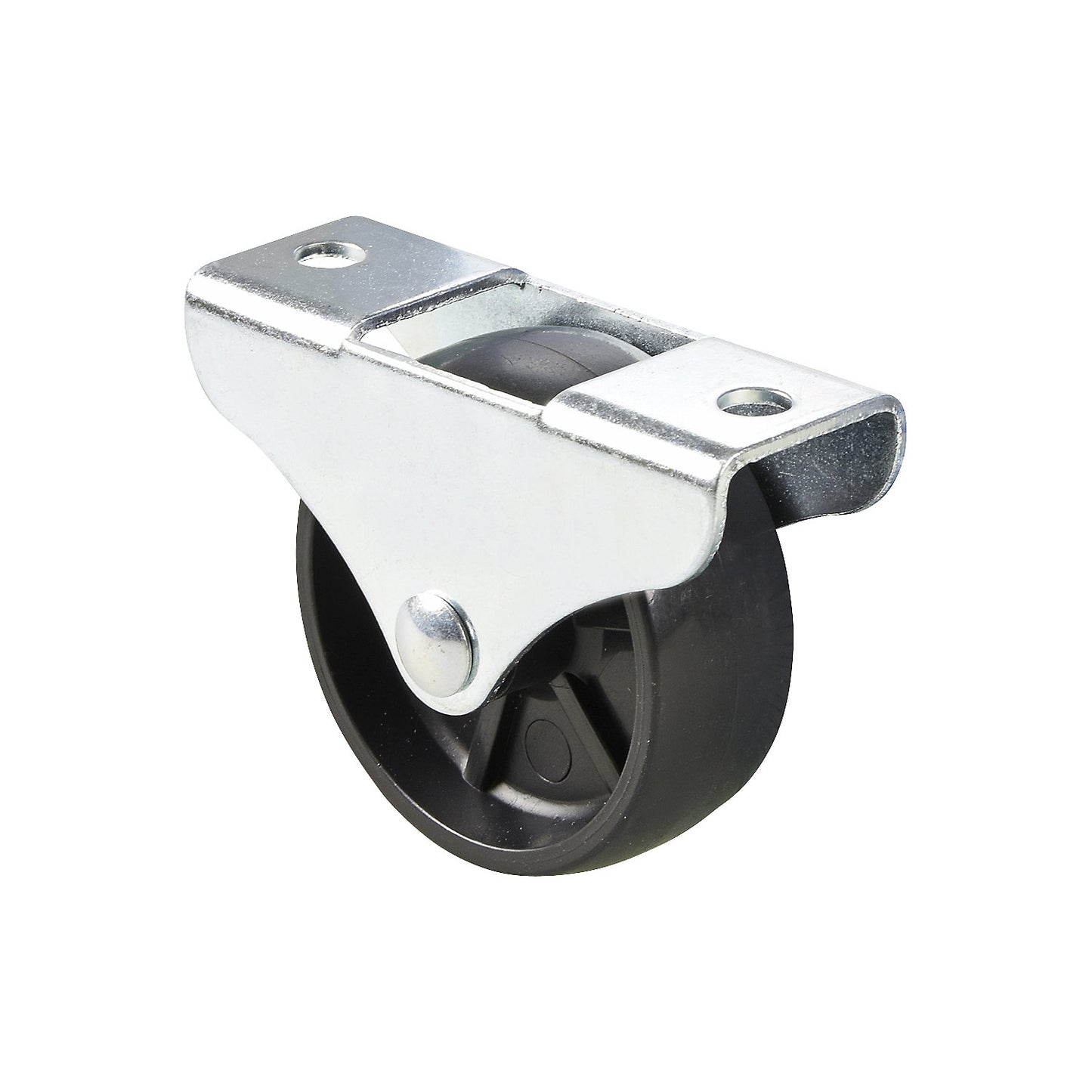 Fixed furniture castor, wheel width 19 mm, pack of 20, Ø 50 mm, max. load 50 kg.