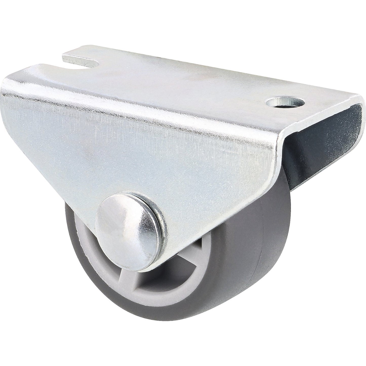 Fixed furniture castor, wheel width 15 mm, pack of 10, Ø 25 mm, max. load 40 kg.