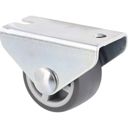 Fixed furniture castor, wheel width 15 mm, pack of 10, Ø 25 mm, max. load 40 kg.
