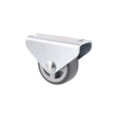 Fixed furniture castor, wheel width 14 mm, pack of 10, Ø 30 mm, max. load 45 kg.