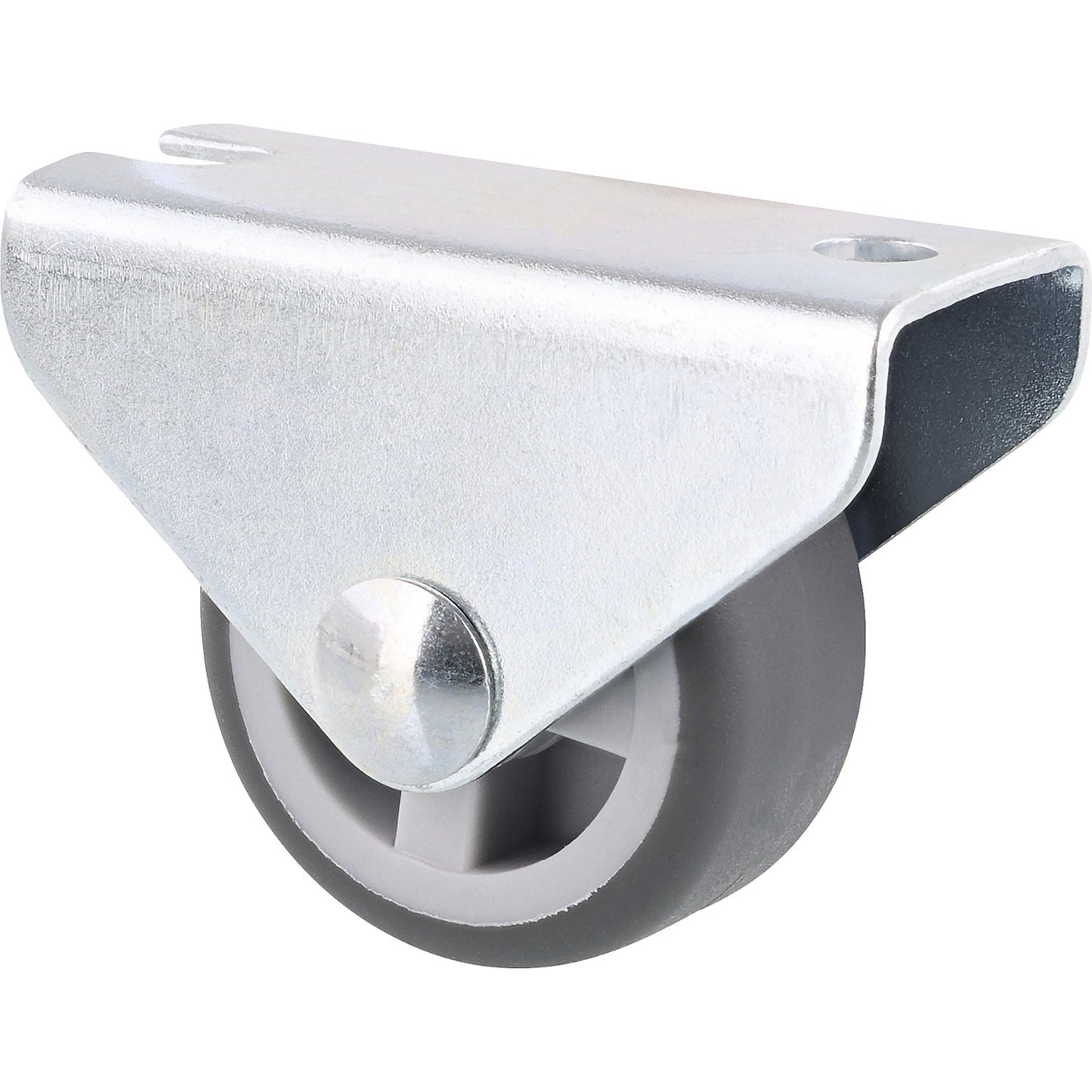 Fixed furniture castor, wheel width 14 mm, pack of 10, Ø 30 mm, max. load 45 kg.