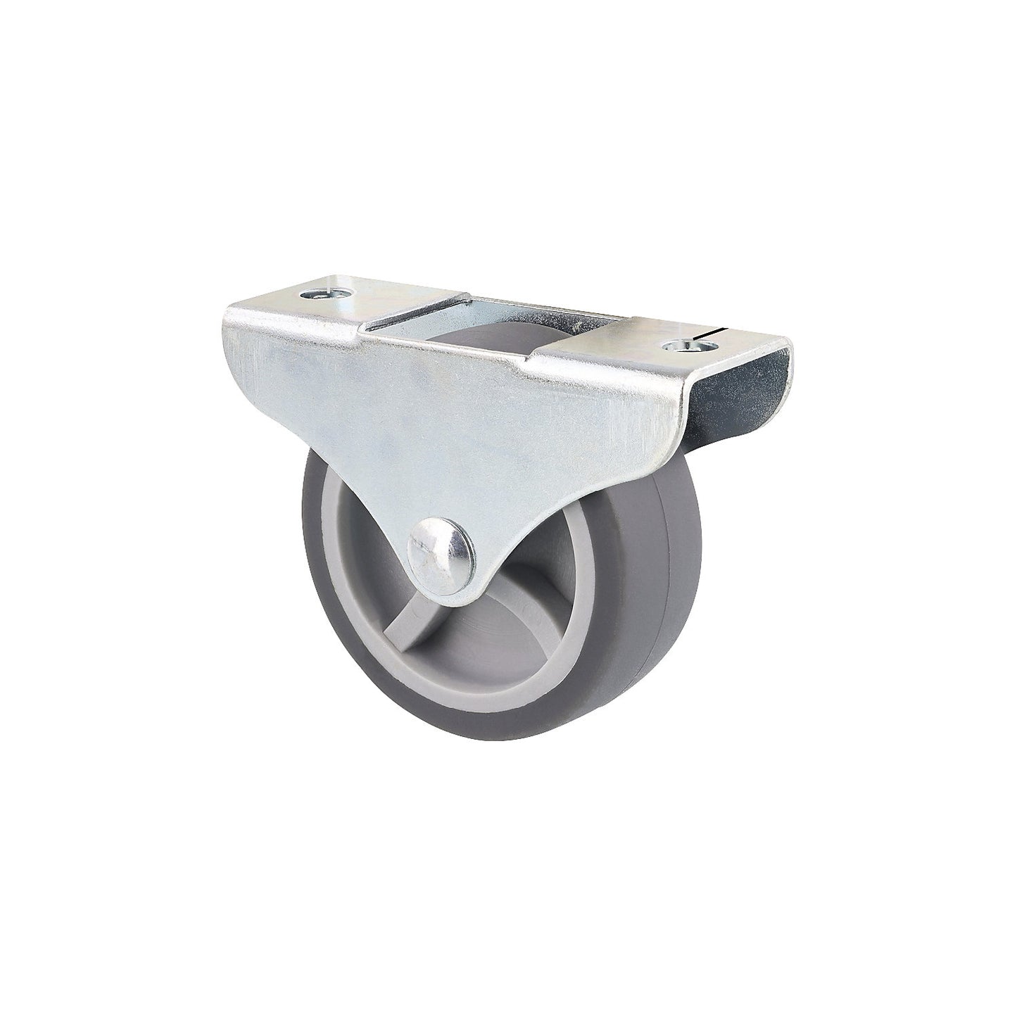 Fixed furniture castor, wheel width 19 mm, pack of 10, Ø 50 mm, max. load 50 kg.
