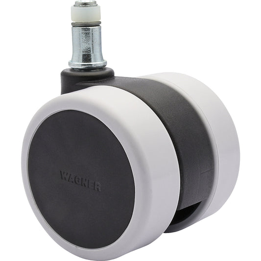 Castor set for swivel chairs, wheel width 57 mm, Ø 60 mm, TPR.