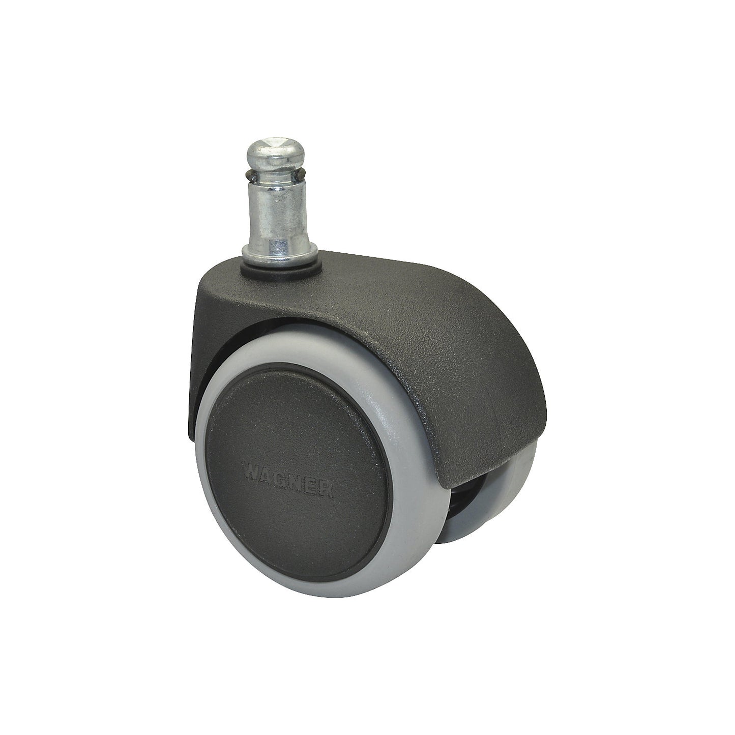 Double castor set for swivel chairs, wheel width 55 mm, Ø 50 mm, TPR.