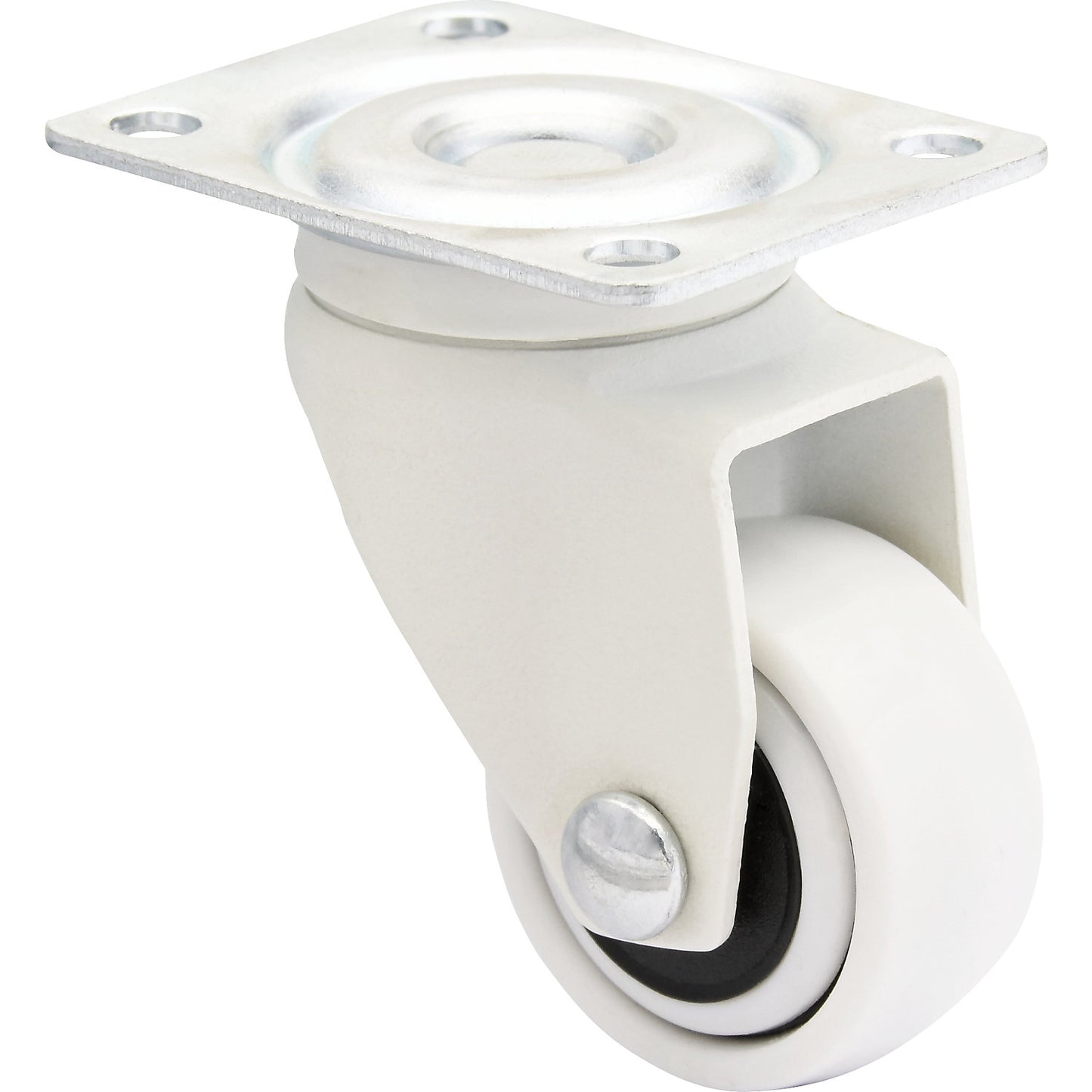 3C series furniture castor, wheel width 12 mm, pack of 10, Ø 25 mm, swivel castor.