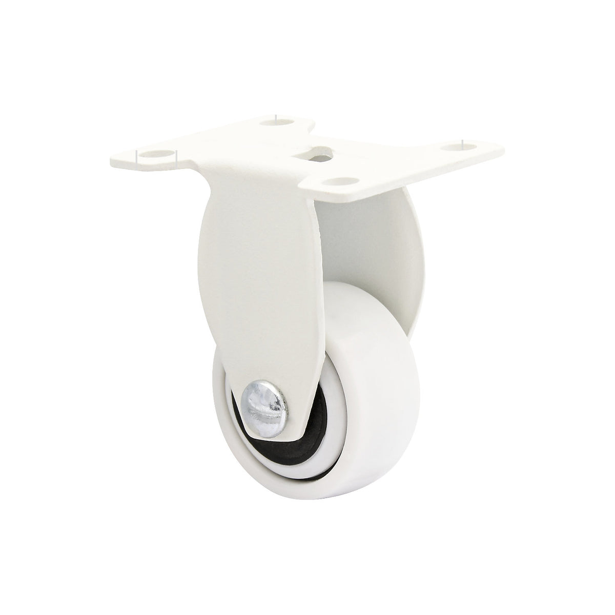 3C series furniture castor, wheel width 12 mm, pack of 10, Ø 25 mm, fixed castor.