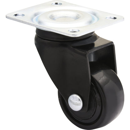 3C series furniture castor, wheel width 12 mm, black, pack of 10, Ø 25 mm, swivel castor.