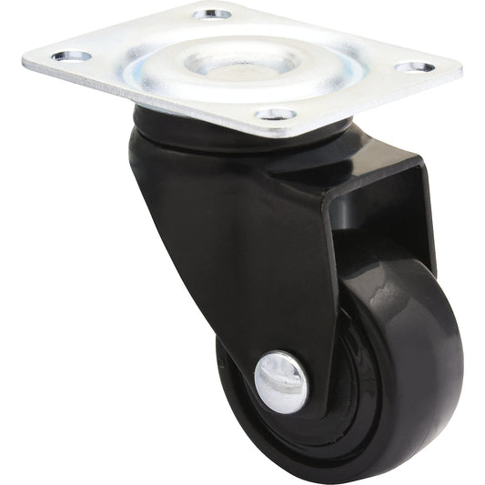 3C series furniture castor, wheel width 12 mm, black, pack of 10, Ø 25 mm, swivel castor.