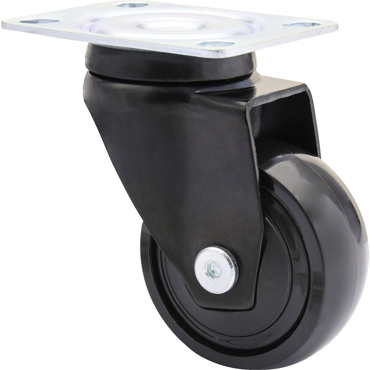 3C series furniture castor, wheel width 20 mm, pack of 4, Ø 50 mm, swivel castor.
