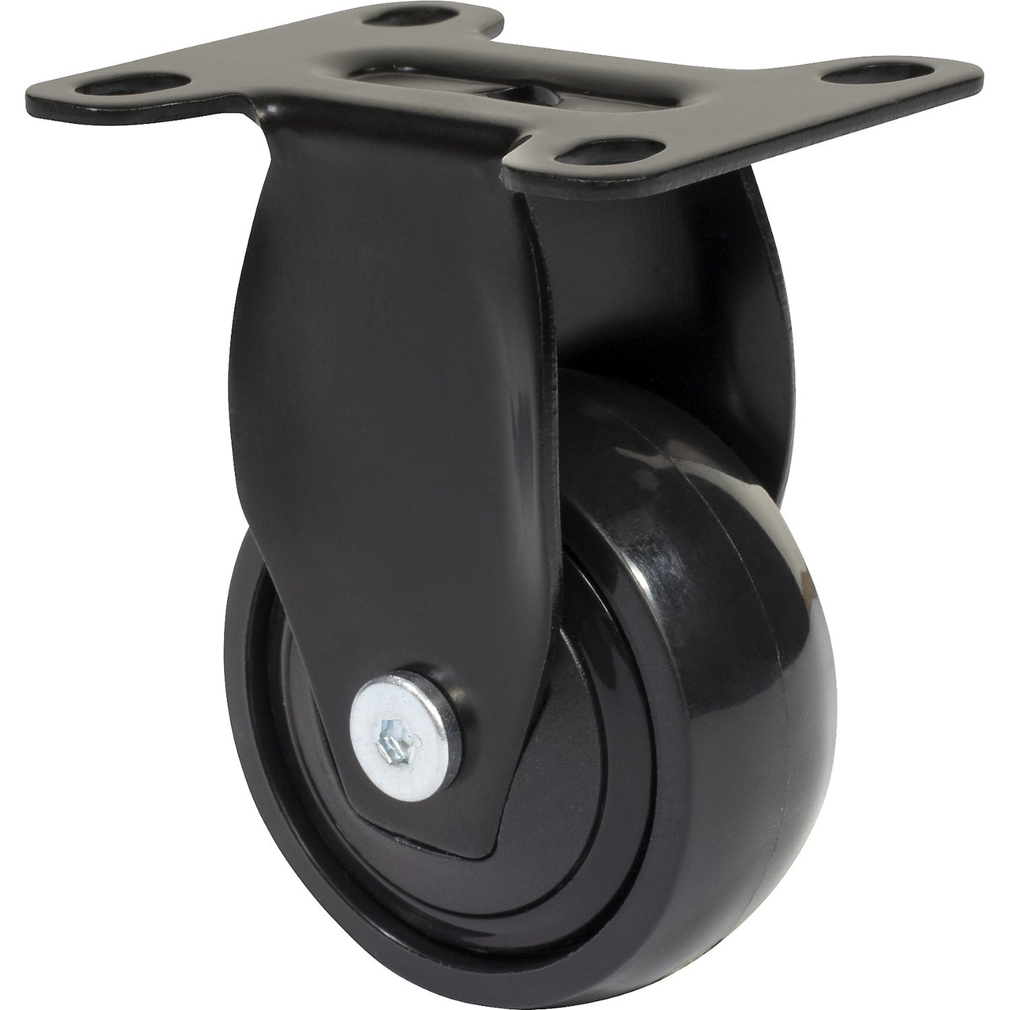 3C series furniture castor, wheel width 20 mm, pack of 4, Ø 50 mm, fixed castor.