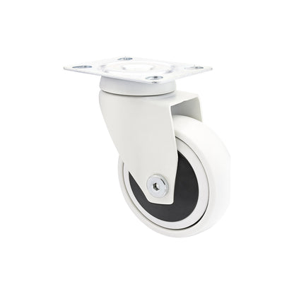 3C series swivel castor for furniture, wheel width 25 mm, pack of 4, Ø 75 mm, swivel castor.